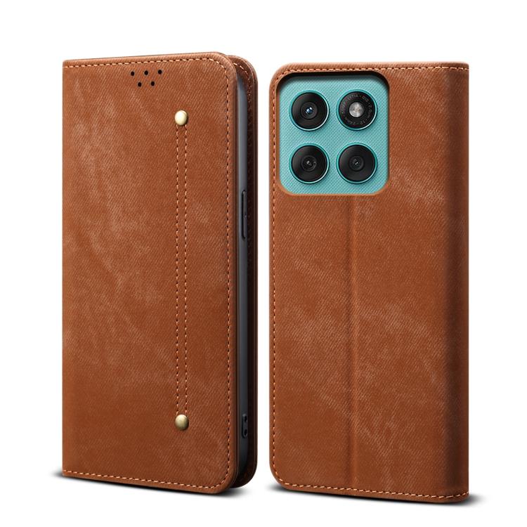 For Motorola Moto G86 Power Denim Texture Flip Leather Phone Case(Brown) - free shipping - PMC TechLife - Order now!