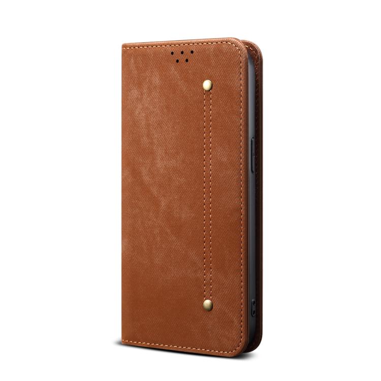 For Motorola Moto G86 Power Denim Texture Flip Leather Phone Case(Brown) - free shipping - PMC TechLife - Order now!