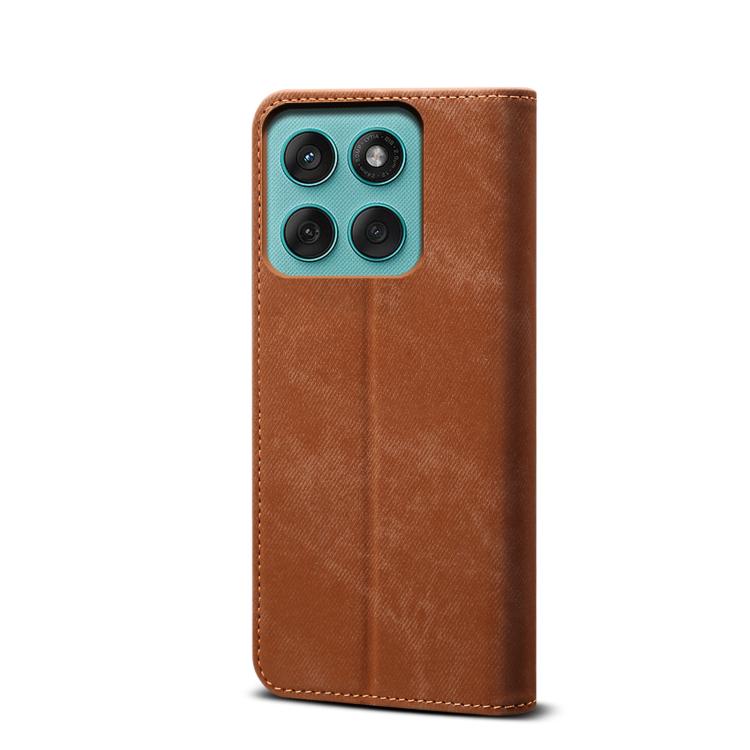 For Motorola Moto G86 Power Denim Texture Flip Leather Phone Case(Brown) - free shipping - PMC TechLife - Order now!