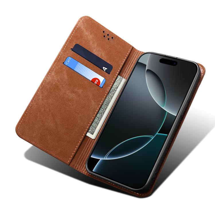 For Motorola Moto G86 Power Denim Texture Flip Leather Phone Case(Brown) - free shipping - PMC TechLife - Order now!