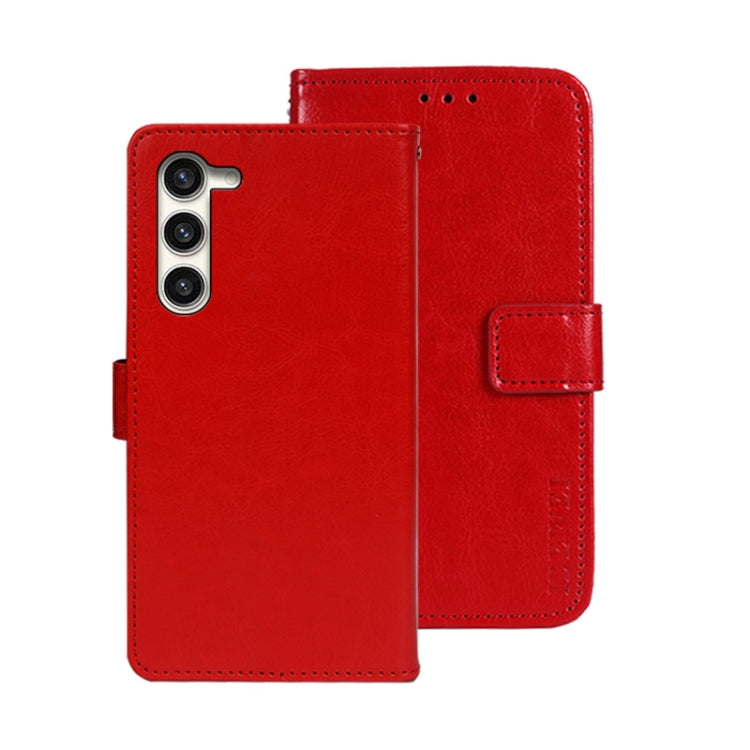 For Samsung Galaxy S24+ 5G idewei Crazy Horse Texture Leather Phone Case(Red) - Galaxy S24+ 5G Cases by idewei | Online Shopping South Africa | PMC Jewellery | Buy Now Pay Later Mobicred