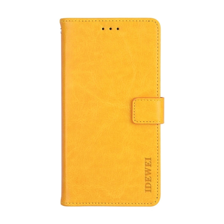 For Nothing Phone 2 idewei Crazy Horse Texture Leather Phone Case with Holder(Yellow) - Nothing Cases by idewei | Online Shopping South Africa | PMC Jewellery | Buy Now Pay Later Mobicred