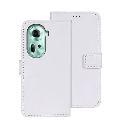 For OPPO Reno11 5G Global idewei Crazy Horse Texture Leather Phone Case with Holder(White) - Reno11 Cases by idewei | Online Shopping South Africa | PMC Jewellery | Buy Now Pay Later Mobicred