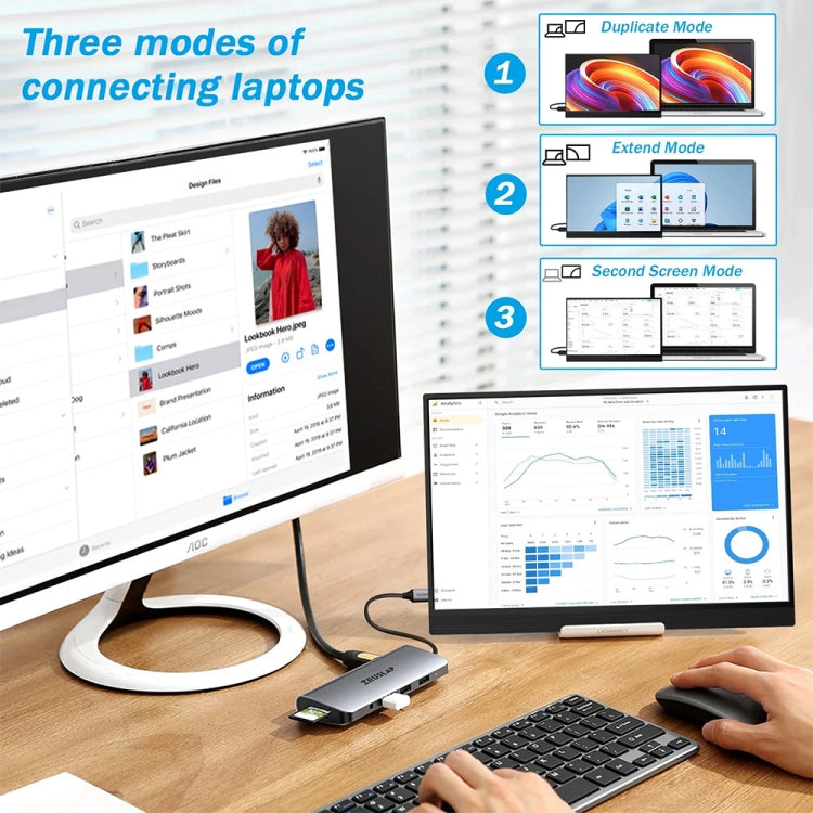 14 inch HDR 2560x1600P IPS Screen Portable Monitor(US Plug) - LCD Monitors by PMC TechLife | Online Shopping South Africa | PMC TechLife | Buy Now Pay Later Mobicred