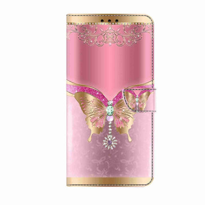 For Honor Magic5 Pro Crystal 3D Shockproof Protective Leather Phone Case(Pink Bottom Butterfly) - Honor Cases by PMC Jewellery | Online Shopping South Africa | PMC Jewellery | Buy Now Pay Later Mobicred