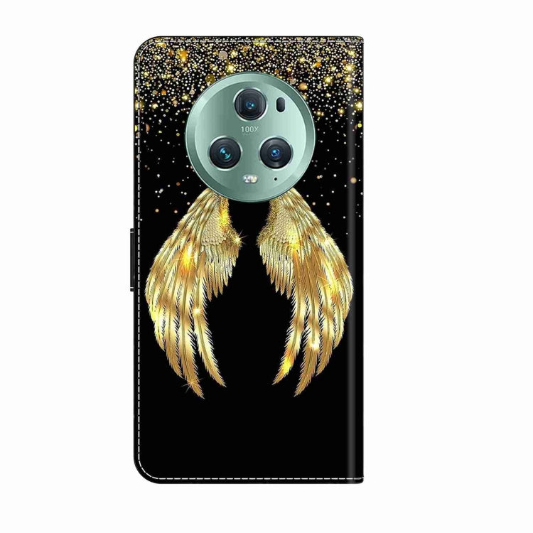 For Honor Magic5 Pro Crystal 3D Shockproof Protective Leather Phone Case(Golden Wings) - Honor Cases by PMC TechLife | Online Shopping South Africa | PMC TechLife | Buy Now Pay Later Mobicred