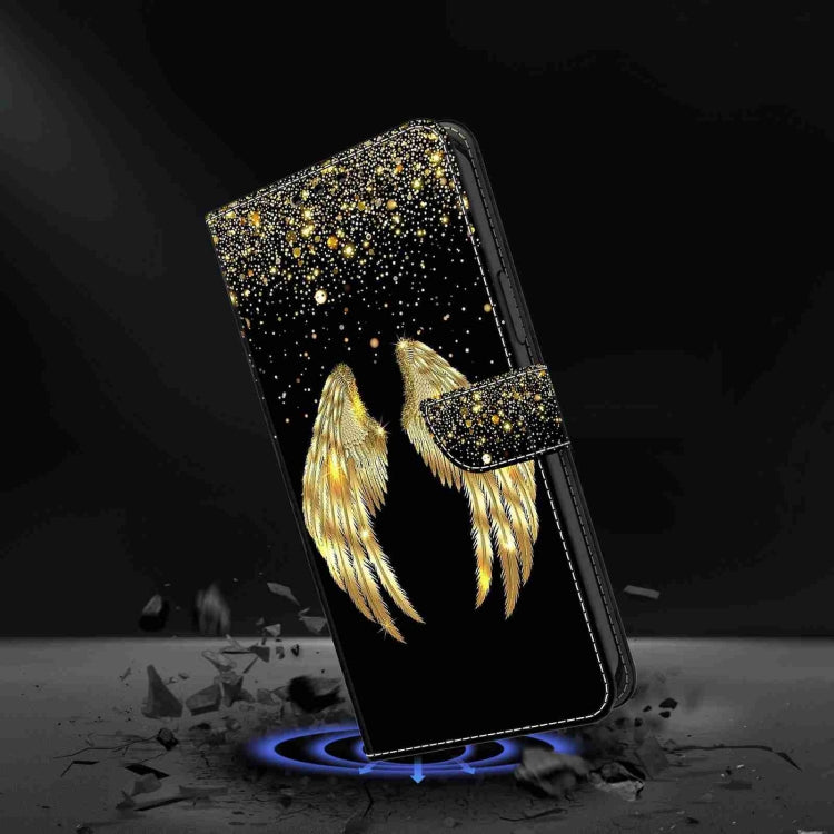 For Honor Magic5 Pro Crystal 3D Shockproof Protective Leather Phone Case(Golden Wings) - Honor Cases by PMC TechLife | Online Shopping South Africa | PMC TechLife | Buy Now Pay Later Mobicred