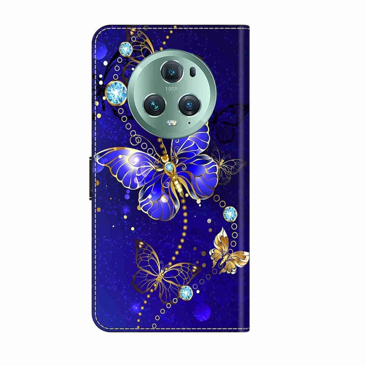 For Honor Magic5 Pro Crystal 3D Shockproof Protective Leather Phone Case(Diamond Butterfly) - Honor Cases by PMC Jewellery | Online Shopping South Africa | PMC Jewellery | Buy Now Pay Later Mobicred