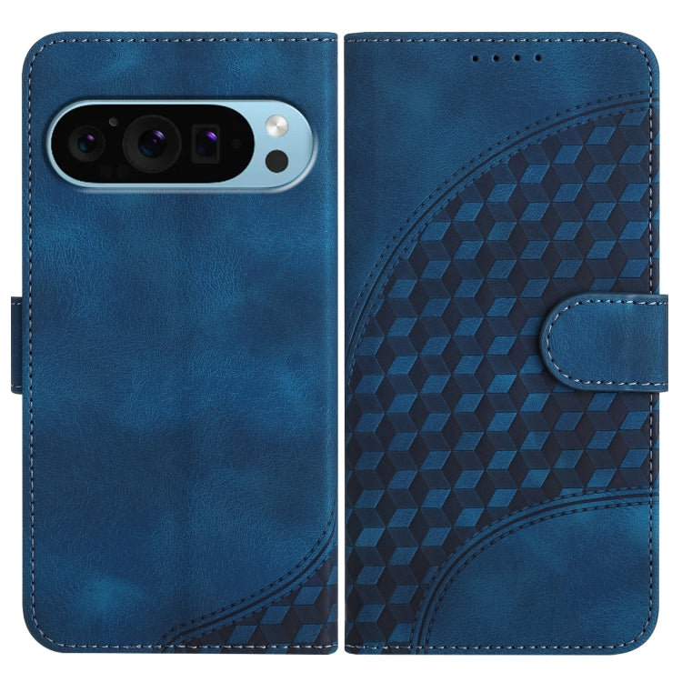 For Google Pixel 9 YX0060 Elephant Head Embossed Phone Leather Case with Lanyard(Royal Blue) - Google Cases by PMC Jewellery | Online Shopping South Africa | PMC Jewellery | Buy Now Pay Later Mobicred