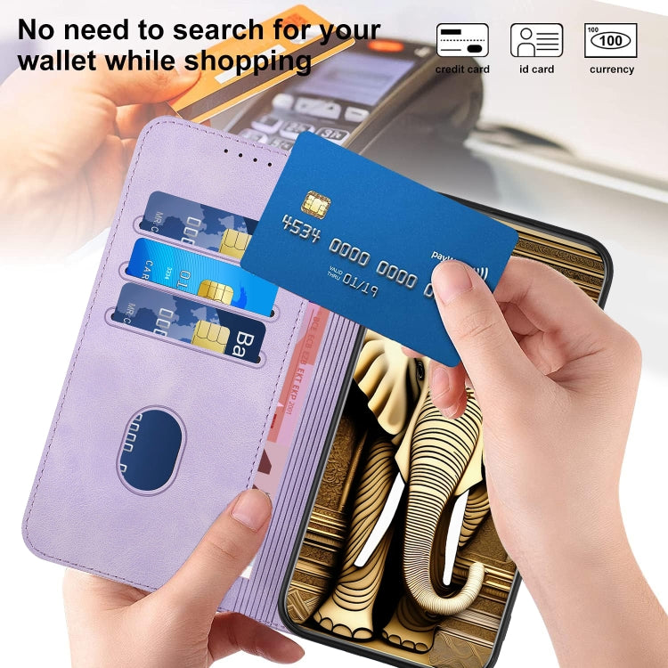 For Realme 12 5G Global YX0060 Elephant Head Embossed Phone Leather Case with Lanyard(Light Purple) - Realme Cases by PMC TechLife | Online Shopping South Africa | PMC TechLife | Buy Now Pay Later Mobicred