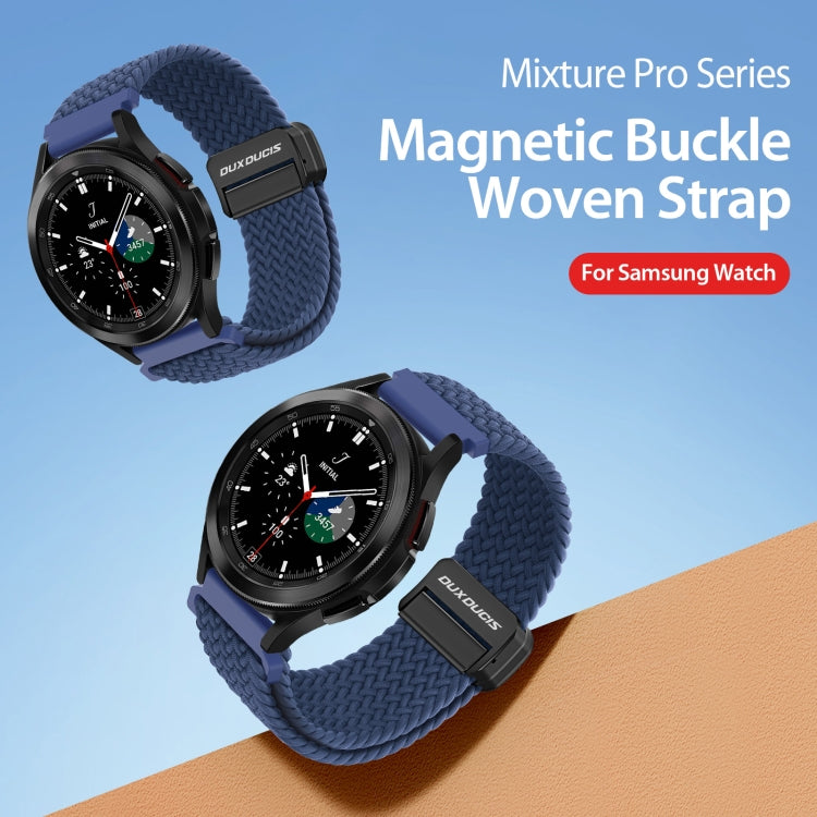 DUX DUCIS Mixture Pro Series Magnetic Buckle Nylon Braid Watch Band, Size:22mm(Storm Blue) - 22mm Bands by DUX DUCIS | Online Shopping South Africa | PMC Jewellery | Buy Now Pay Later Mobicred