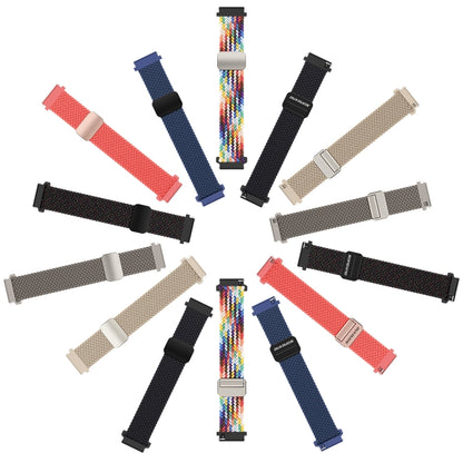 DUX DUCIS Mixture Pro Series Magnetic Buckle Nylon Braid Watch Band, Size:20mm(Beige) - 20mm Bands by DUX DUCIS | Online Shopping South Africa | PMC Jewellery | Buy Now Pay Later Mobicred