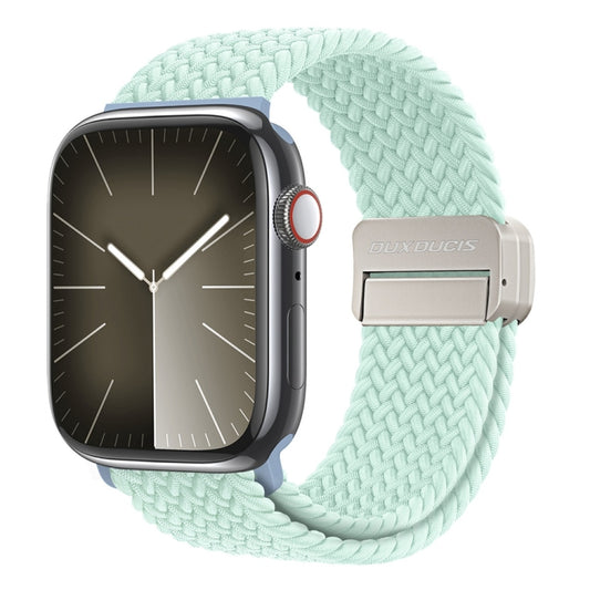 For Apple Watch Series 9 45mm DUX DUCIS Mixture Pro Series Magnetic Buckle Nylon Braid Watch Band(Light Mint) - Watch Bands by DUX DUCIS | Online Shopping South Africa | PMC Jewellery | Buy Now Pay Later Mobicred