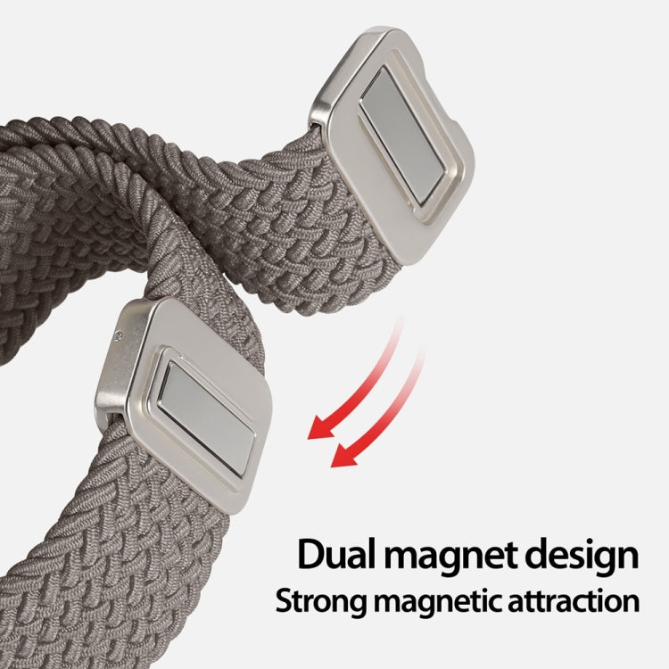 For Apple Watch SE 2022 44mm DUX DUCIS Mixture Pro Series Magnetic Buckle Nylon Braid Watch Band(Clay) - Watch Bands by DUX DUCIS | Online Shopping South Africa | PMC Jewellery | Buy Now Pay Later Mobicred