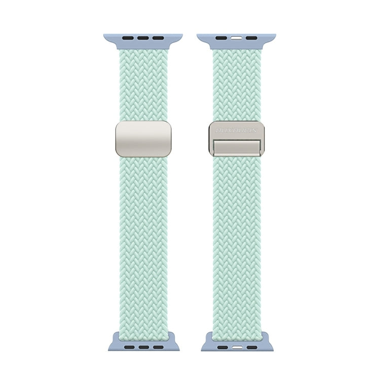 For Apple Watch SE 2022 44mm DUX DUCIS Mixture Pro Series Magnetic Buckle Nylon Braid Watch Band(Light Mint) - Watch Bands by DUX DUCIS | Online Shopping South Africa | PMC Jewellery | Buy Now Pay Later Mobicred