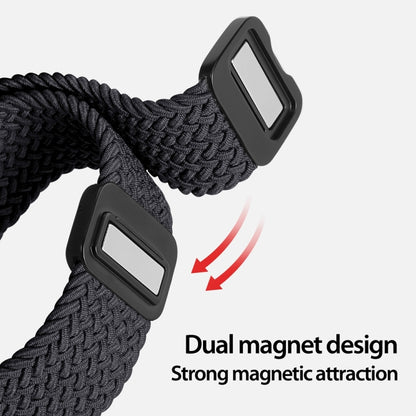 For Apple Watch Series 7 45mm DUX DUCIS Mixture Pro Series Magnetic Buckle Nylon Braid Watch Band(Midnight) - Watch Bands by DUX DUCIS | Online Shopping South Africa | PMC Jewellery | Buy Now Pay Later Mobicred