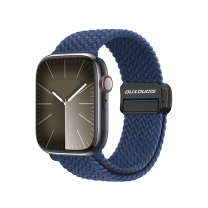 For Apple Watch Series 7 45mm DUX DUCIS Mixture Pro Series Magnetic Buckle Nylon Braid Watch Band(Storm Blue) - Watch Bands by DUX DUCIS | Online Shopping South Africa | PMC Jewellery | Buy Now Pay Later Mobicred