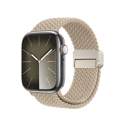 For Apple Watch Series 6 40mm DUX DUCIS Mixture Pro Series Magnetic Buckle Nylon Braid Watch Band(Beige) - Watch Bands by DUX DUCIS | Online Shopping South Africa | PMC Jewellery | Buy Now Pay Later Mobicred