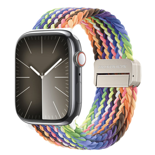 For Apple Watch Series 6 44mm DUX DUCIS Mixture Pro Series Magnetic Buckle Nylon Braid Watch Band(New Rainbow) - Watch Bands by DUX DUCIS | Online Shopping South Africa | PMC Jewellery | Buy Now Pay Later Mobicred