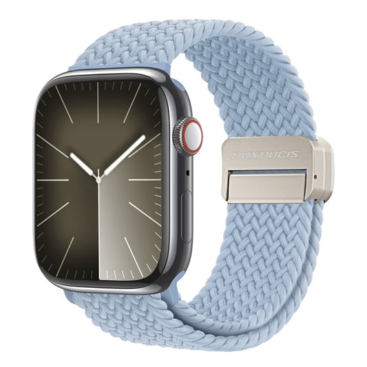 For Apple Watch Series 4 44mm DUX DUCIS Mixture Pro Series Magnetic Buckle Nylon Braid Watch Band(Light Blue) - Watch Bands by DUX DUCIS | Online Shopping South Africa | PMC Jewellery | Buy Now Pay Later Mobicred