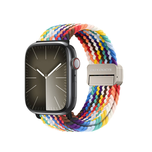 For Apple Watch Series 4 40mm DUX DUCIS Mixture Pro Series Magnetic Buckle Nylon Braid Watch Band(Rainbow) - Watch Bands by DUX DUCIS | Online Shopping South Africa | PMC Jewellery | Buy Now Pay Later Mobicred