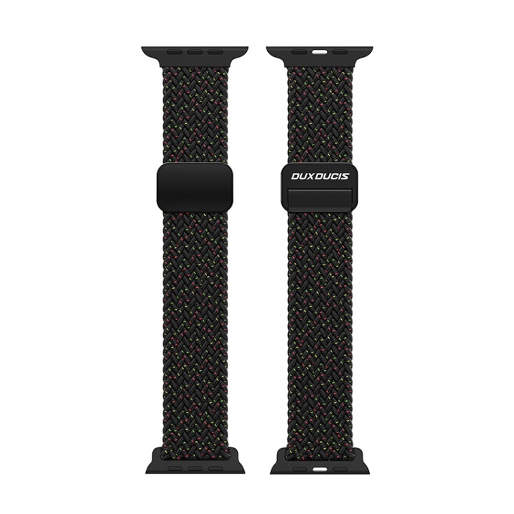 For Apple Watch Series 3 38mm DUX DUCIS Mixture Pro Series Magnetic Buckle Nylon Braid Watch Band(Black Unity) - Watch Bands by DUX DUCIS | Online Shopping South Africa | PMC Jewellery | Buy Now Pay Later Mobicred