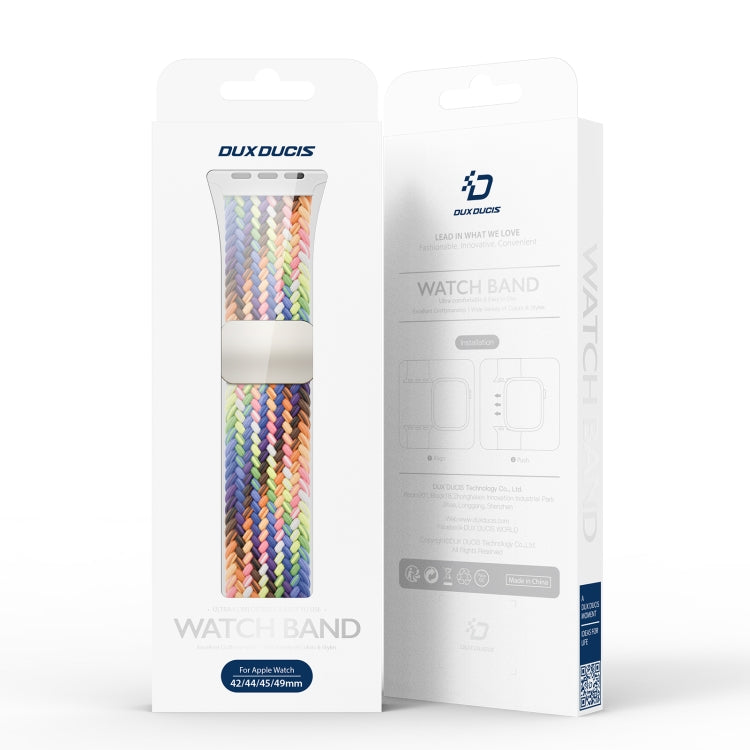 For Apple Watch Series 2 42mm DUX DUCIS Mixture Pro Series Magnetic Buckle Nylon Braid Watch Band(New Rainbow) - Watch Bands by DUX DUCIS | Online Shopping South Africa | PMC Jewellery | Buy Now Pay Later Mobicred