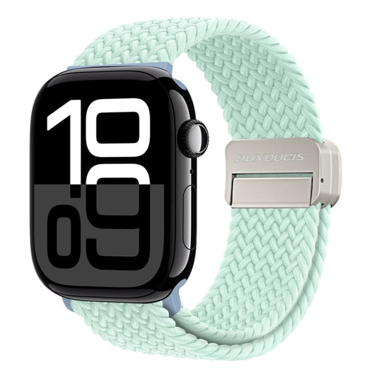 For Apple Watch Series 10 46mm DUX DUCIS Mixture Pro Series Magnetic Buckle Nylon Braid Watch Band(Light Mint) - Watch Bands by DUX DUCIS | Online Shopping South Africa | PMC Jewellery | Buy Now Pay Later Mobicred