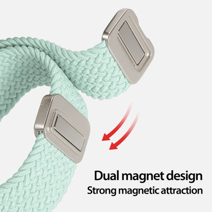 For Apple Watch Series 10 42mm DUX DUCIS Mixture Pro Series Magnetic Buckle Nylon Braid Watch Band(Light Mint) - Watch Bands by DUX DUCIS | Online Shopping South Africa | PMC Jewellery | Buy Now Pay Later Mobicred