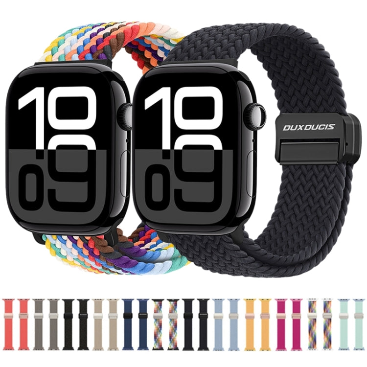 For Apple Watch SE 2023 44mm DUX DUCIS Mixture Pro Series Magnetic Buckle Nylon Braid Watch Band(Rainbow) - Watch Bands by DUX DUCIS | Online Shopping South Africa | PMC Jewellery | Buy Now Pay Later Mobicred