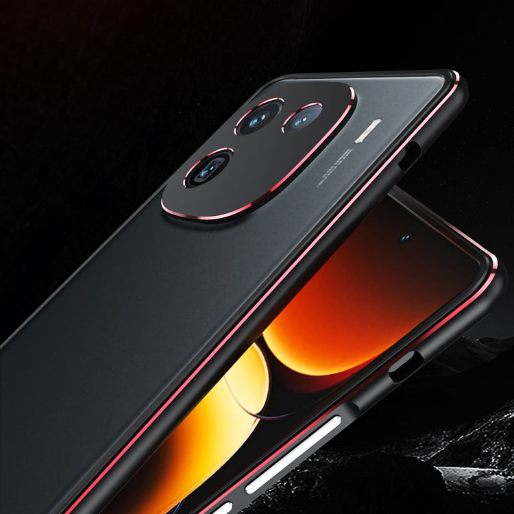 For vivo iQOO 12 Aurora Series Lens Protector + Metal Frame Phone Case(Silver) - iQOO 12 Cases by PMC TechLife | Online Shopping South Africa | PMC TechLife