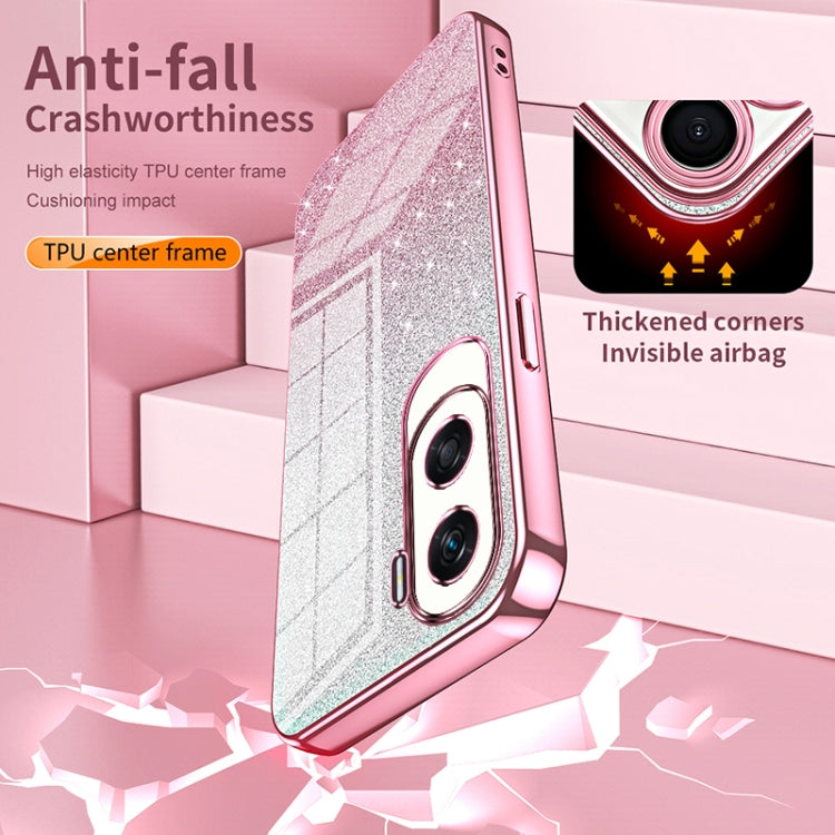 For Honor 50 / Huawei nova 9 Gradient Glitter Powder Electroplated Phone Case(Black) - Honor Cases by PMC TechLife | Online Shopping South Africa | PMC TechLife