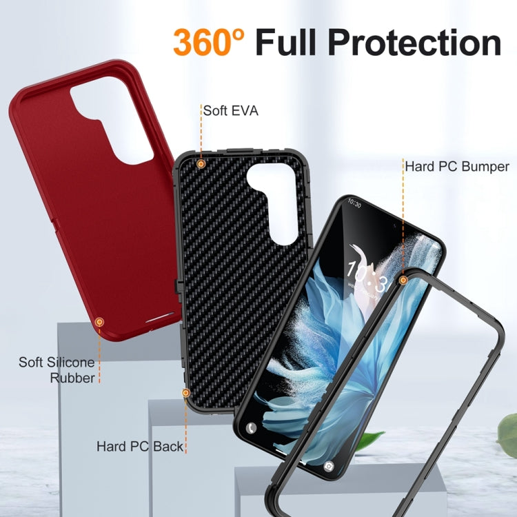 For Samsung Galaxy S24+ 5G / S25+ 5G Life Waterproof Rugged Phone Case(Red + Black) - Galaxy S24+ 5G Cases by PMC Jewellery | Online Shopping South Africa | PMC Jewellery | Buy Now Pay Later Mobicred