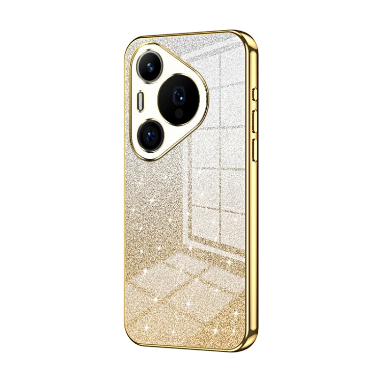 For Huawei Pura 70 Pro Gradient Glitter Powder Electroplated Phone Case(Gold) - free shipping - PMC Jewellery - Order now!