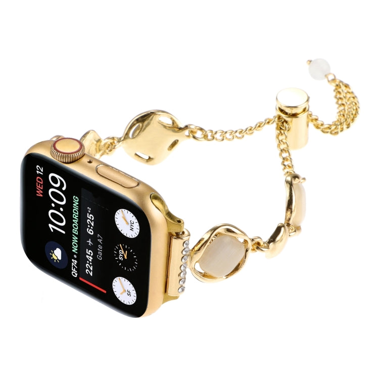 For Apple Watch 42mm Shell Metal Chain Bracelet Watch Band(Gold) - free shipping - PMC TechLife - Order now!
