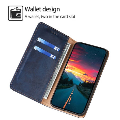 For Honor Magic6 Pro Gloss Oil Solid Color Magnetic Leather Phone Case(Blue) - Honor Cases by PMC Jewellery | Online Shopping South Africa | PMC Jewellery | Buy Now Pay Later Mobicred