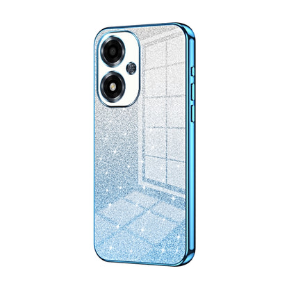 For OPPO A2m Gradient Glitter Powder Electroplated Phone Case(Blue) - OPPO Cases by PMC Jewellery | Online Shopping South Africa | PMC Jewellery | Buy Now Pay Later Mobicred