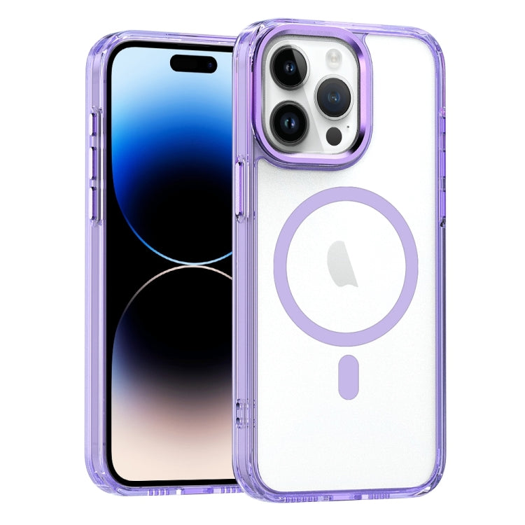 For iPhone 14 Pro MagSafe Magnetic Clear Phone Case(Purple) - free shipping - PMC TechLife - Order now!