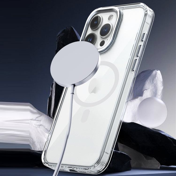 For iPhone 14 Pro MagSafe Magnetic Clear Phone Case(Sierra Blue) - iPhone 14 Pro Cases by PMC Jewellery | Online Shopping South Africa | PMC Jewellery