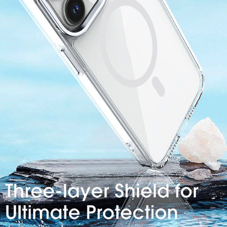 For iPhone 13 Pro Max MagSafe Magnetic Clear Phone Case(Purple) - iPhone 13 Pro Max Cases by PMC TechLife | Online Shopping South Africa | PMC TechLife