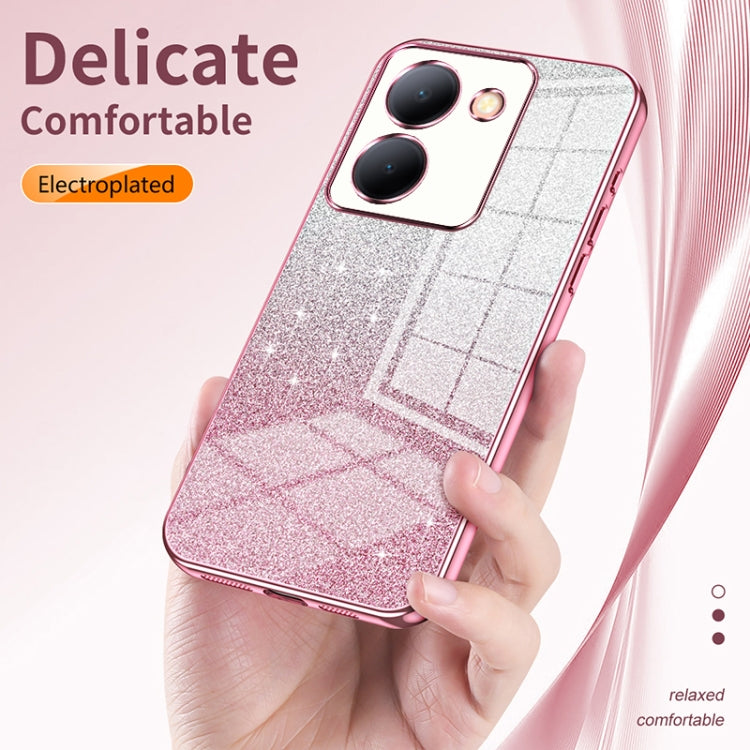 For vivo X100 Pro Gradient Glitter Powder Electroplated Phone Case(Blue) - free shipping - PMC TechLife - Order now!