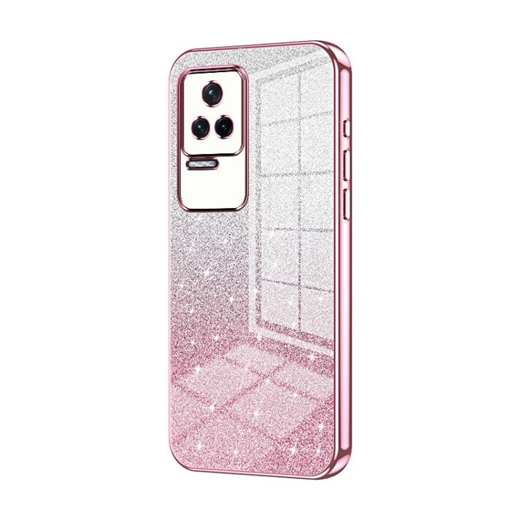 For Xiaomi Redmi K50 / K50 Pro Gradient Glitter Powder Electroplated Phone Case(Pink) - Xiaomi Cases by PMC Jewellery | Online Shopping South Africa | PMC Jewellery | Buy Now Pay Later Mobicred