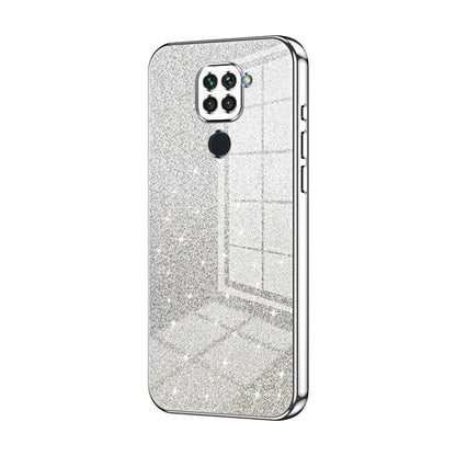 For Xiaomi Redmi Note 9 / 10X 4G Gradient Glitter Powder Electroplated Phone Case(Silver) - Xiaomi Cases by PMC Jewellery | Online Shopping South Africa | PMC Jewellery | Buy Now Pay Later Mobicred