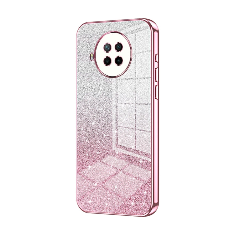 For Xiaomi Redmi Note 9 Pro 5G/Mi 10T Lite Gradient Glitter Powder Electroplated Phone Case(Pink) - free shipping - PMC TechLife - Order now!