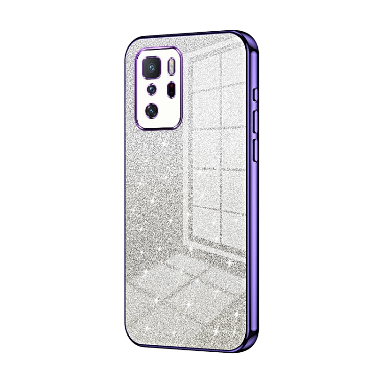 For Xiaomi Redmi Note 10 Pro 5G/Poco X3 GT Gradient Glitter Powder Electroplated Phone Case(Purple) - Xiaomi Cases by PMC Jewellery | Online Shopping South Africa | PMC Jewellery | Buy Now Pay Later Mobicred