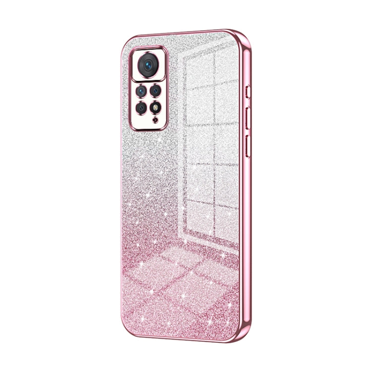 For Xiaomi Redmi Note 11 Pro 4G/5G Global Gradient Glitter Powder Electroplated Phone Case(Pink) - Xiaomi Cases by PMC TechLife | Online Shopping South Africa | PMC TechLife | Buy Now Pay Later Mobicred