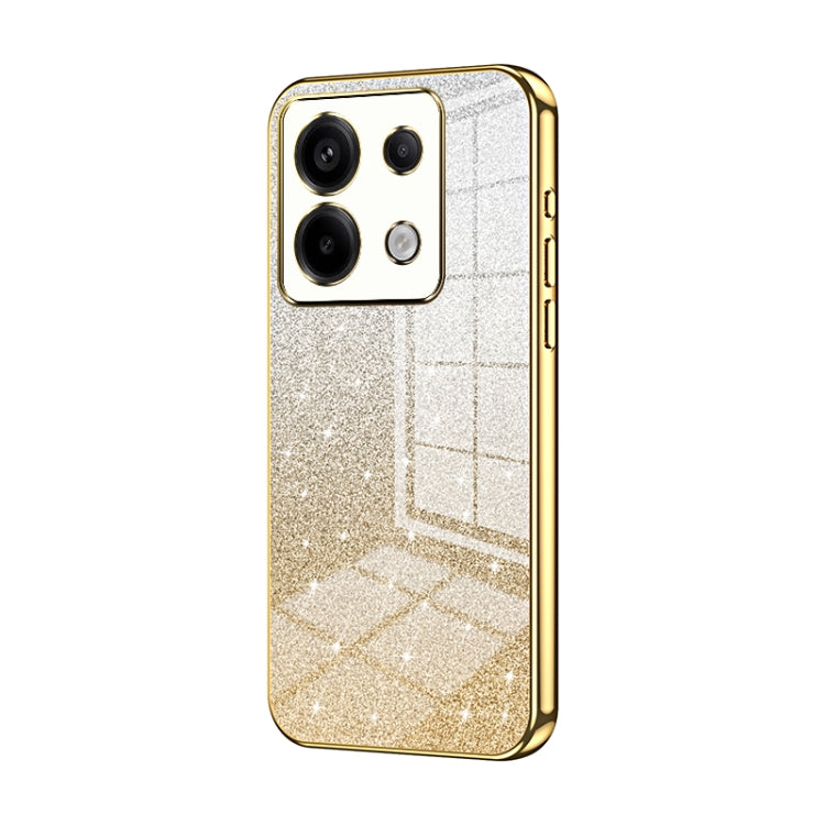 For Xiaomi Redmi Note 13 Pro 5G Gradient Glitter Powder Electroplated Phone Case(Gold) - Note 13 Pro Cases by PMC Jewellery | Online Shopping South Africa | PMC Jewellery | Buy Now Pay Later Mobicred