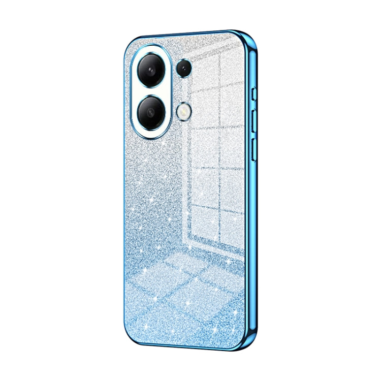 For Xiaomi Redmi Note 13 4G Gradient Glitter Powder Electroplated Phone Case(Blue) - Note 13 Cases by PMC Jewellery | Online Shopping South Africa | PMC Jewellery | Buy Now Pay Later Mobicred