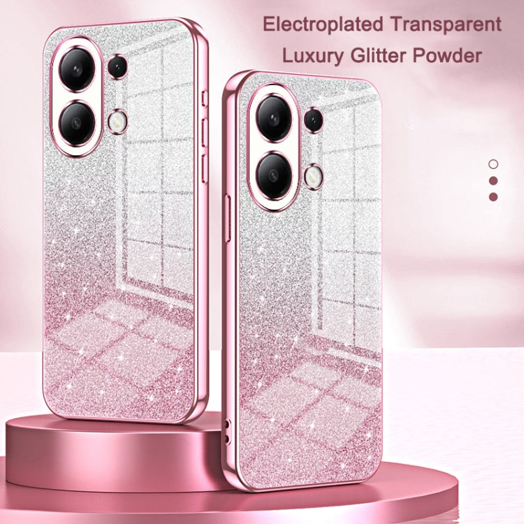 For Xiaomi Redmi K60 / K60 Pro Gradient Glitter Powder Electroplated Phone Case(Transparent) - Xiaomi Cases by PMC Jewellery | Online Shopping South Africa | PMC Jewellery | Buy Now Pay Later Mobicred