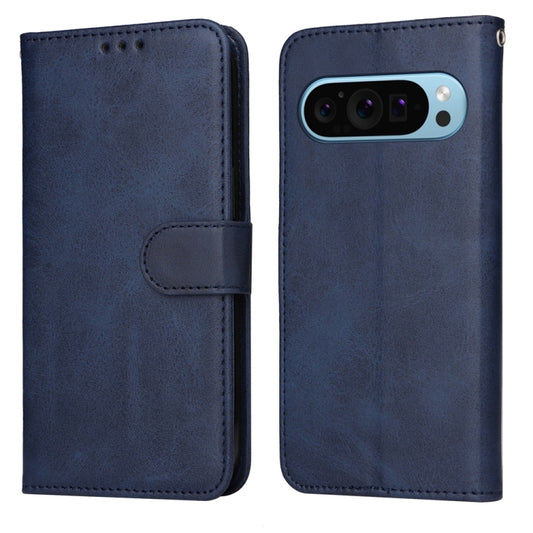 For Google Pixel 9 Classic Calf Texture Flip Leather Phone Case(Blue) - Google Cases by PMC Jewellery | Online Shopping South Africa | PMC Jewellery | Buy Now Pay Later Mobicred